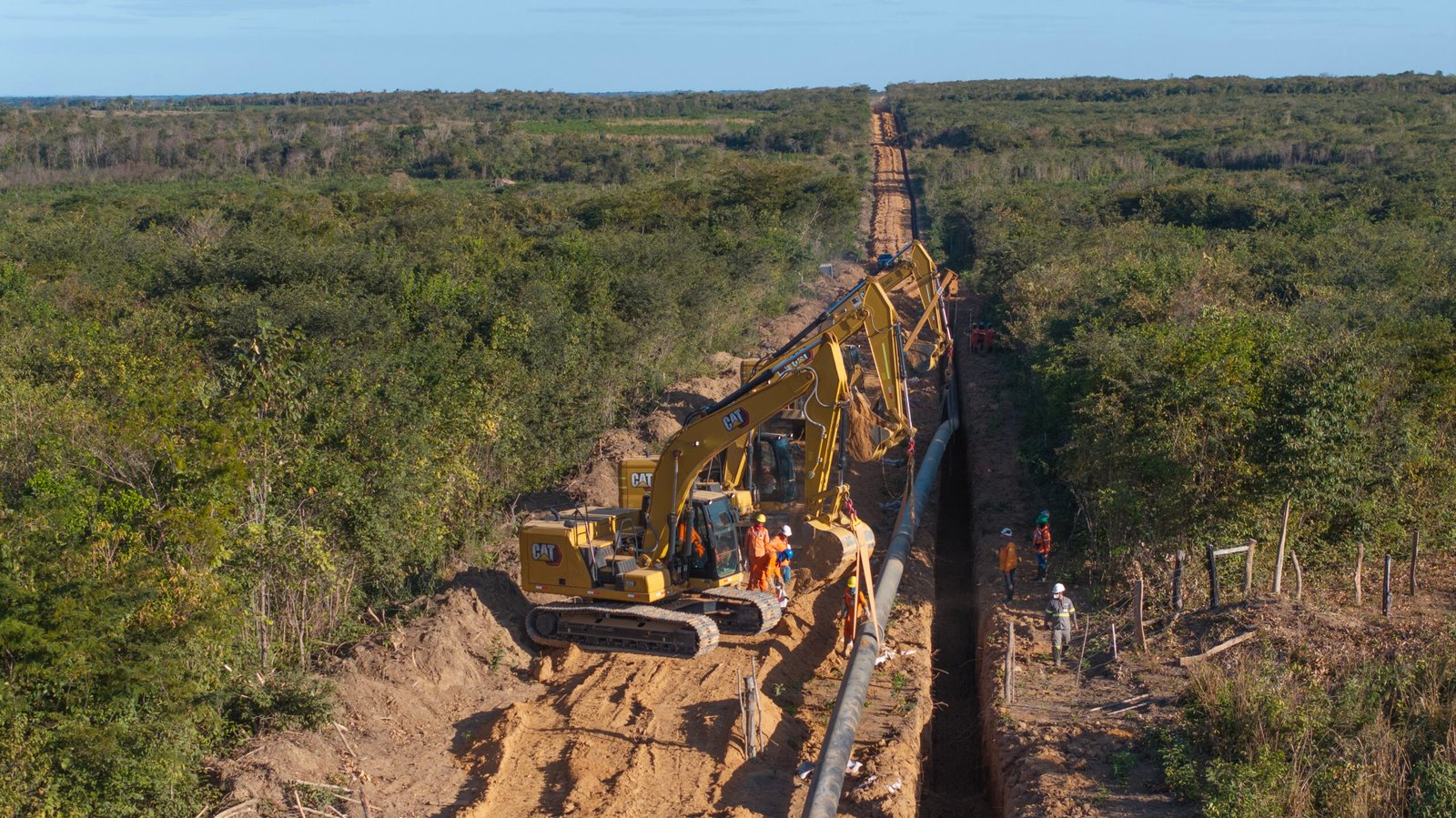 Obras do Gasoduto Sudoeste Gavião Belo aceleram na BA